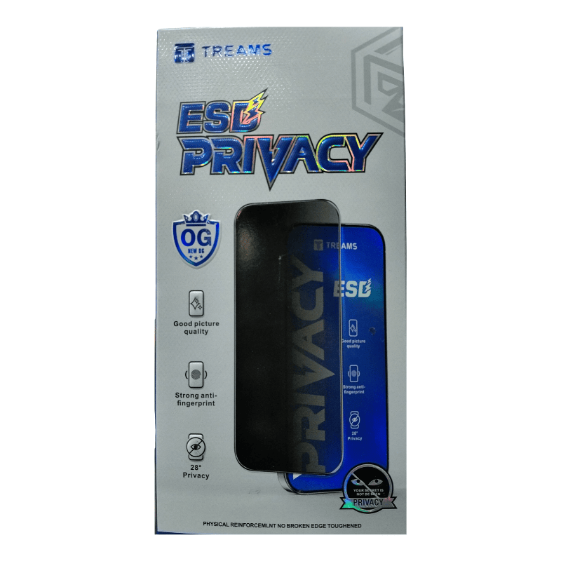 Treams ESD Privacy Tempered Glass Screen Protector