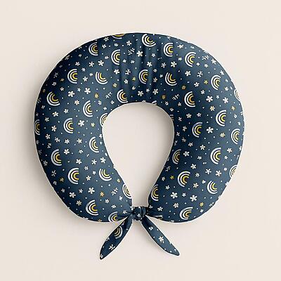 Breastfeeding & Nursing Pillow for New Moms - Blue Blossom Breastfeeding & Nursing Pillow for New Moms - Blue Blossom