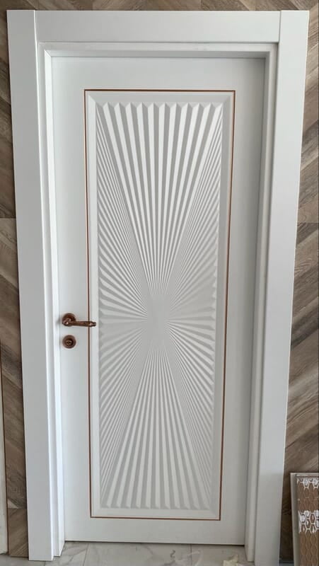 Elegant 3D HDHMR Door with Deco Paint in Pristine White