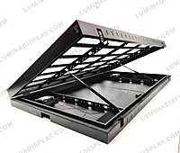 Front-opening clamshell MS GI outdoor LED cabinet 1600 x 960 mm, 140 mm deep – Lumina