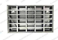 Front-opening clamshell MS GI outdoor LED cabinet 1600 x 960 mm, 140 mm deep – Lumina