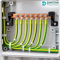6 Hole Earth Bench / Terminal Strip | Copper-Plated Grounding Bar