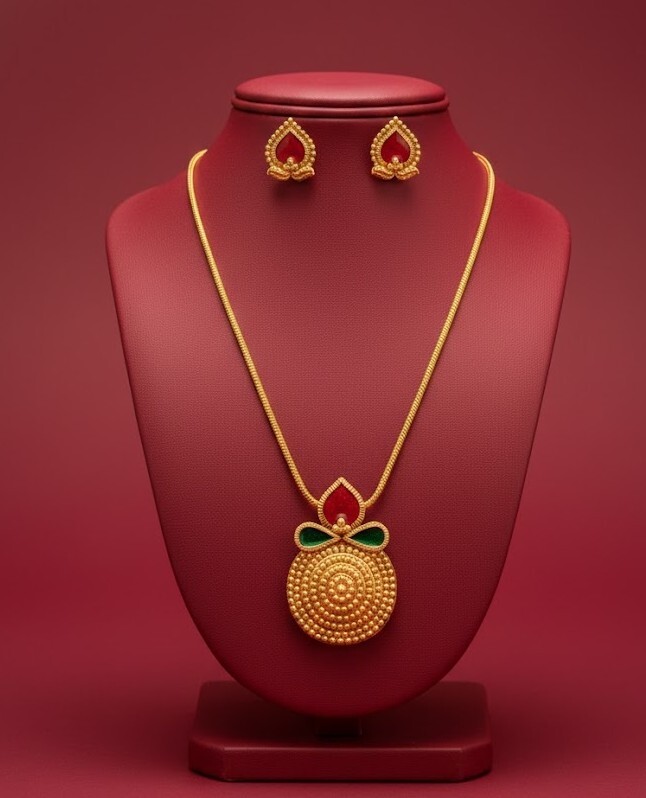 Elegant traditional imitation jewellery set