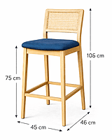 Selby Natural Cane Bar Chair