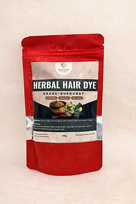 Herbal Hair Dye (Natural Burgundy) – Nourishing, Plant-Based Color