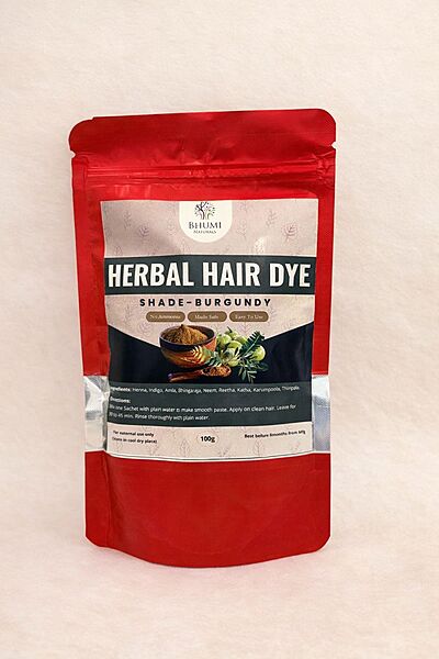 Herbal Hair Dye (Natural Burgundy) – Nourishing, Plant-Based Color Herbal Hair Dye (Natural Burgundy) – Nourishing, Plant-Based Color