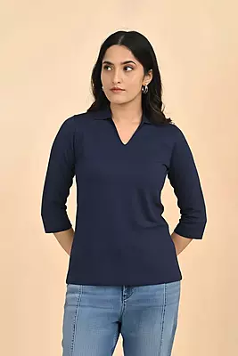 Women's Polo Tee - Navy