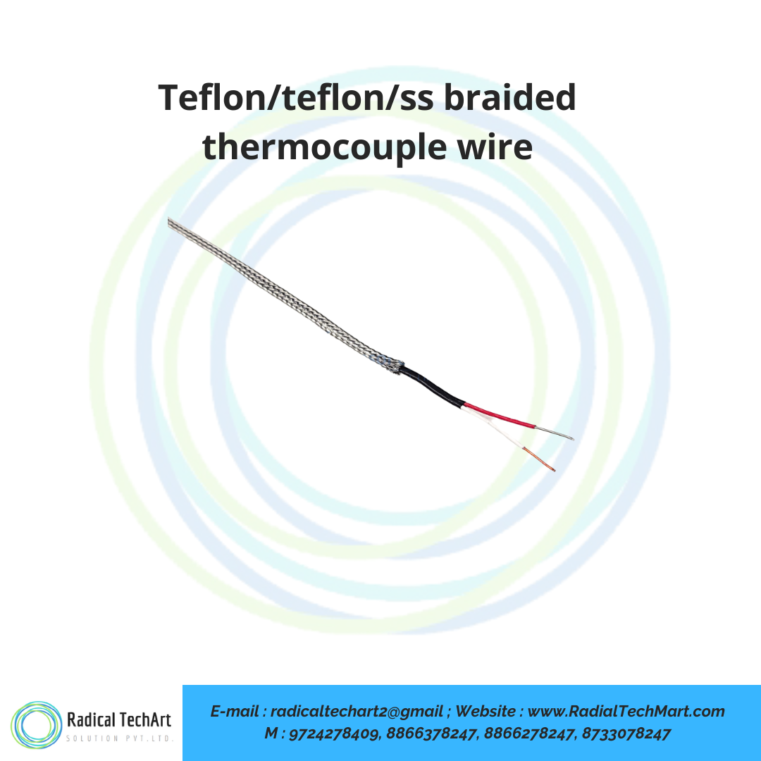 Teflon/teflon/ss braided thermocouple wire