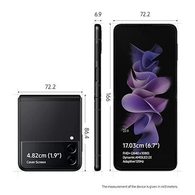 Samsung Galaxy Z Flip3 5G (Black, 8GB RAM, 128GB Storage)