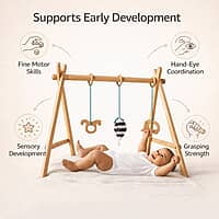 Wooden Baby Play Gym – First Reach Montessori Activity Gym
