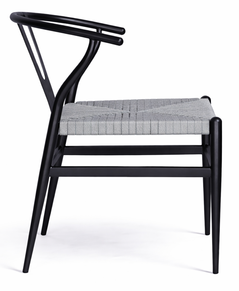 Sigma Wishbone Metal Dining Weaving Chair
