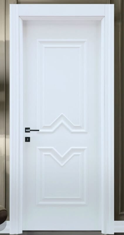Modern Minimalist: Sleek 3D HDHMR Moulding Door with Pure White Deco Paint