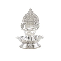Silver Lotus Kamatchi Diya