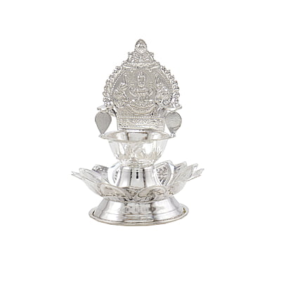 Silver Lotus Kamatchi Diya