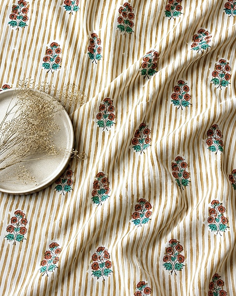 Sanganeri Handblock Cotton Fabric #83