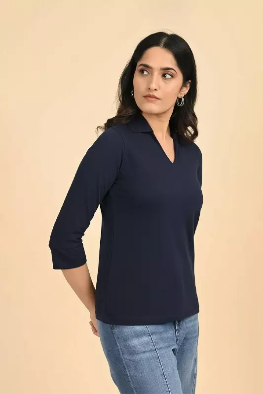 Women's Polo Tee - Navy