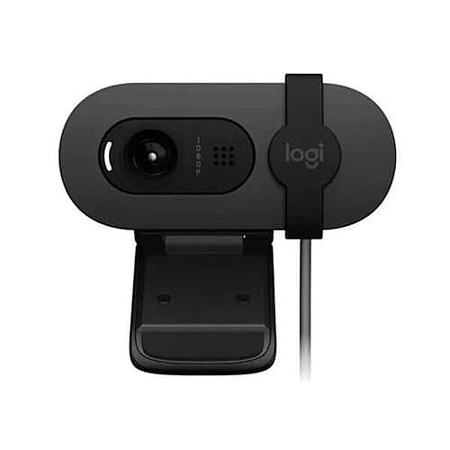 Logitech Brio 100 Full HD Webcam – 1080p  Fixed Focus  USB Webcam  Graphite