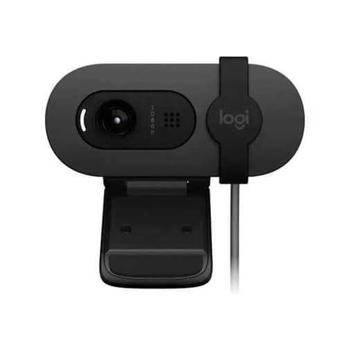 Logitech Brio 100 Full HD Webcam – 1080p Fixed Focus USB Webcam Graphite