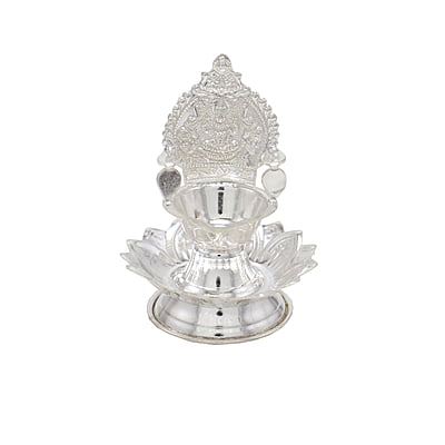 Silver Lotus Kamatchi Diya