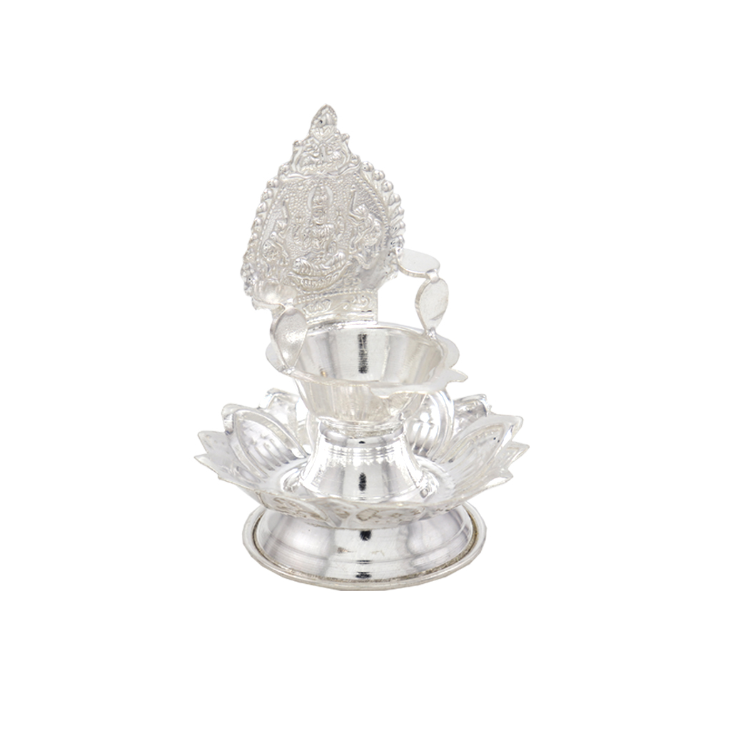 Silver Lotus Kamatchi Diya