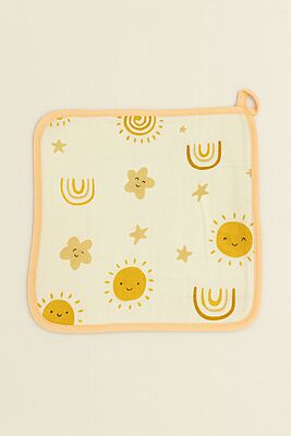 Muslin Crepe Wash cloth / Face towel - Colour Printed - Pack of 5 (Assorted) Muslin Crepe Wash cloth / Face towel - Colour Printed - Pack of 5 (Assorted)