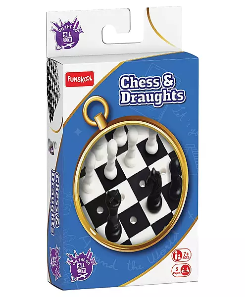 Funskool Travel Chess And Draught Board Game - Mulricolor