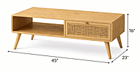 Cliffside Cane Coffee Table