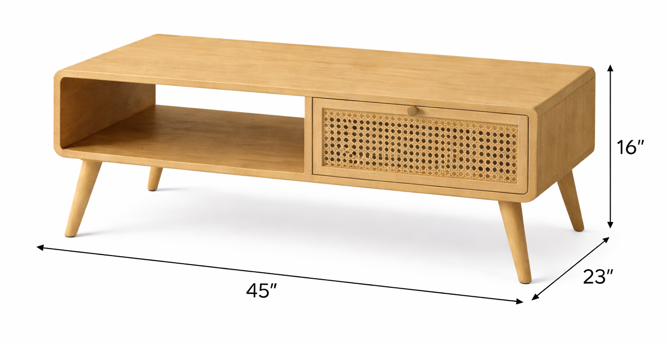Cliffside Cane Coffee Table