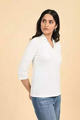 Women's Polo Tee - White