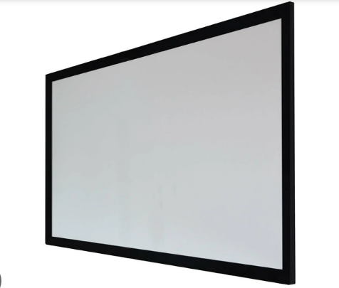 Eurros 92" Silver Pro Micro Perforated Flat Fixed Frame Screen