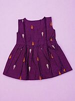 Regal Violet Butta Silk Baby Frock