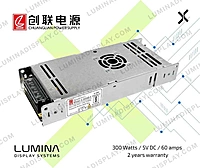 CZCL A-300AB-5 fan-cooled 5 V 60 A 300 W LED display power supply – Lumina Display Systems