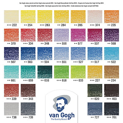 ROYAL TALENS VAN GOGH COLORED PENCIL, SET OF 36 ASSORTED COLORS IN A TIN ROYAL TALENS VAN GOGH COLORED PENCIL, SET OF 36 ASSORTED COLORS IN A TIN