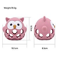 Baby Owl Silicone Teether and Rattle – Soft Sensory Soother for Infants
