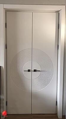 Contemporary 2.5D HDHMR Double Door in Pure White