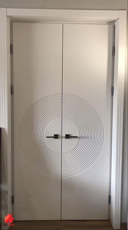 Contemporary 2.5D HDHMR Double Door in Pure White