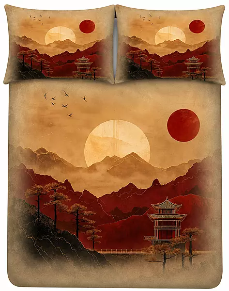 Yellow 7D Digital Print Bedsheet Soft, Stylish & Premium Quality Bed Sheet King-225 x 250 CM)