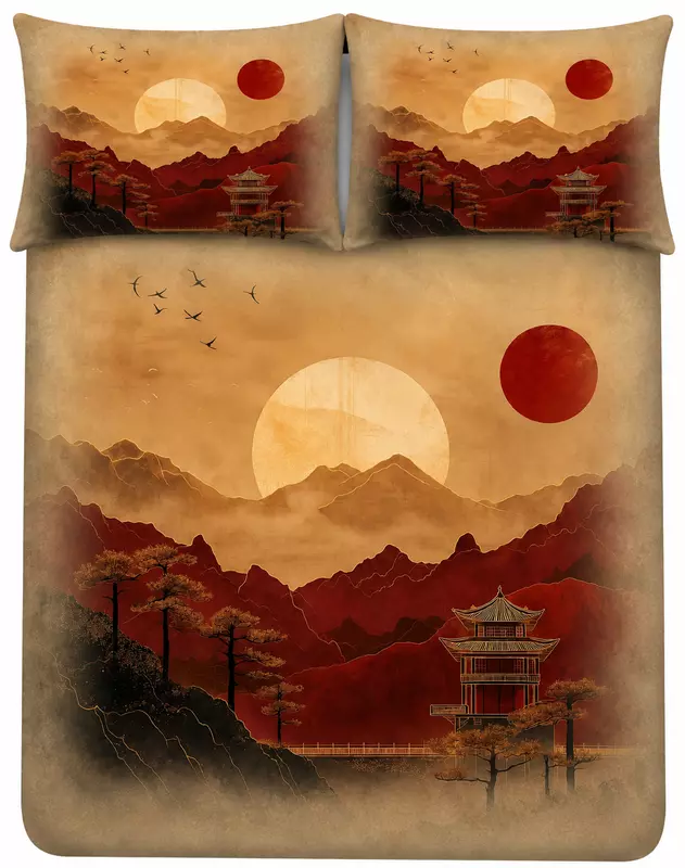 Yellow 7D Digital Print Bedsheet Soft, Stylish & Premium Quality Bed Sheet King-225 x 250 CM)