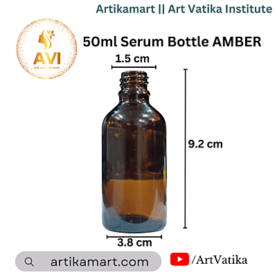 50 ml Serum Bottle AMBER Brown 18mm NECK 50 ml Serum Bottle AMBER Brown 18mm NECK
