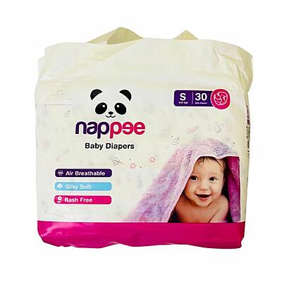 Nappee Economy - Small (4to 8kg)- 30pcs (Tape/ Velcro) Nappee Economy - Small (4to 8kg)- 30pcs (Tape/ Velcro)