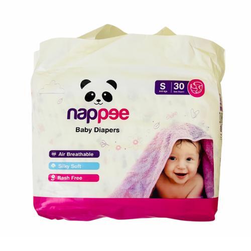Nappee Economy - Small (4to 8kg)- 30pcs (Tape/ Velcro) Nappee Economy - Small (4to 8kg)- 30pcs (Tape/ Velcro)