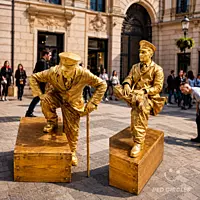 GOLD MAN LIVING STATUE
