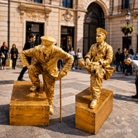 GOLD MAN LIVING STATUE