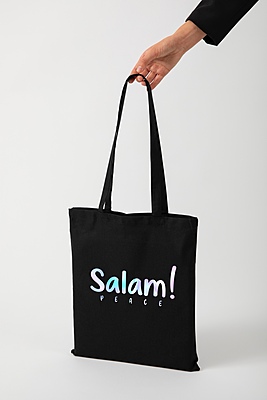Salam! Holographic Vinyl Tote Bag Salam! Holographic Vinyl Tote Bag