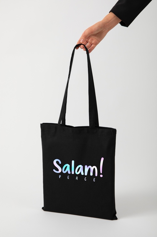 Salam! Holographic Vinyl Tote Bag