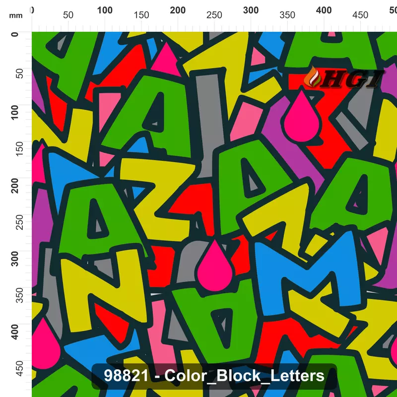 98821 Color Block Letters