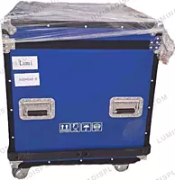 Foam-lined stackable flight case for transporting rental LED display cabinets – Lumina
