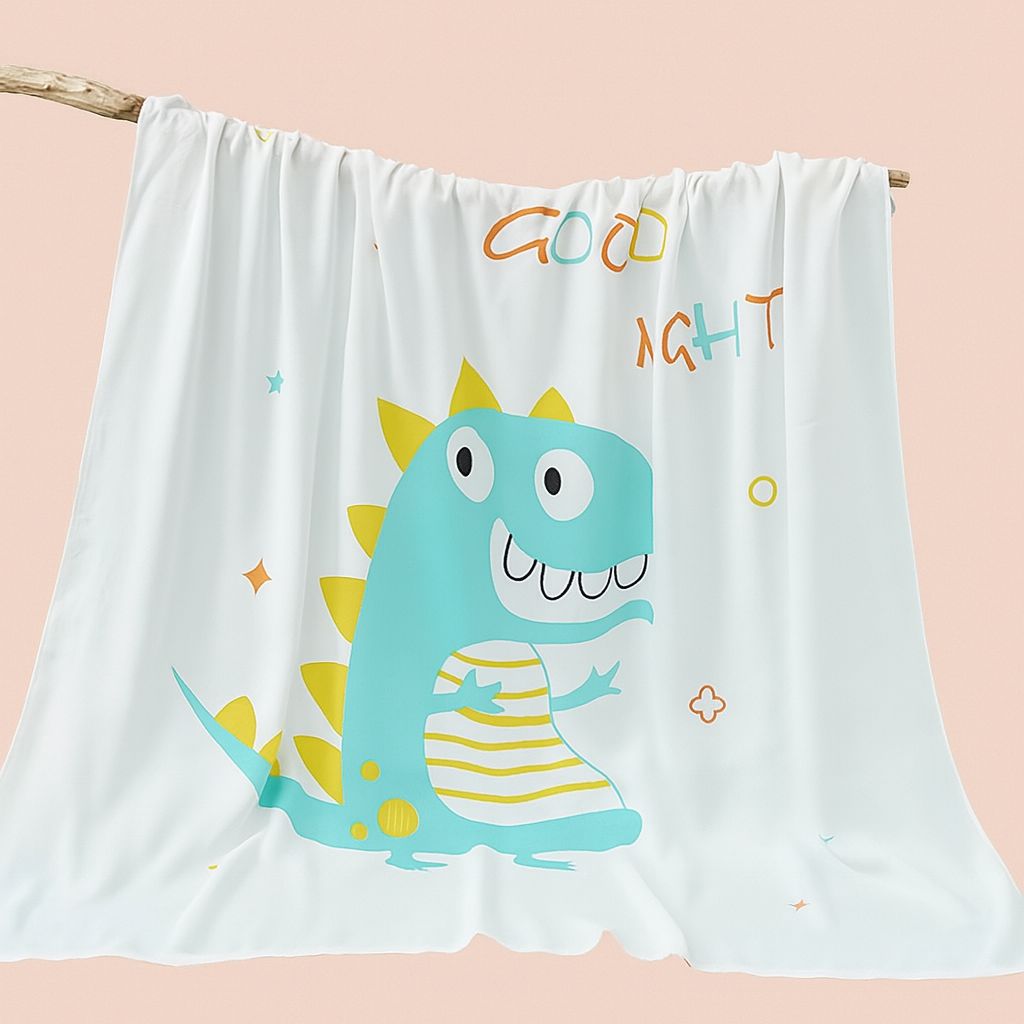 Premium Bamboo Cotton Muslin Swaddle Blanket – 110x110cm Premium Bamboo Cotton Muslin Swaddle Blanket – 110x110cm