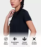 Enamor BASIC WORKOUT CREW TEE | DRY FIT CREW NECK ACTIVEWEAR TEE RELAXED FIT | REGULAR LENGTH A309 