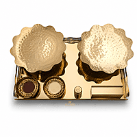 SNACK WARMER PVD FLOWER GOLD
